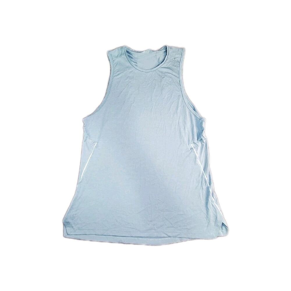 Lululemon Tank Top Mens Size S-M Blue Gray Fast Free Singlet Muscle C19-78